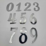 Plastové čísla sada 0 – 9 /strieborná/01