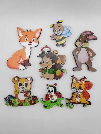 dekorácia na tortu - SADA - Zvieratká les 01