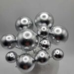 Dekorácia – Strieborné guličky 04