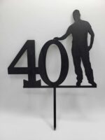 zápich číslo 40 + postava muža /čierna/
