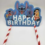 Pap.zápich na tortu Happy Birthday – Stitch 01