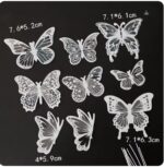 Dekorácia na tortu – motýle biele 3D/62 – Obrázok 2