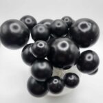 Dekorácia – Čierne guličky 03 /matné/