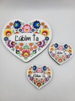 Dekor.na tortu/magnetka Folklórne srdiečko - Ľúbim ťa 02 /5,5/ – Obrázok 2
