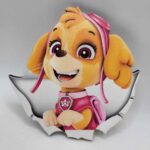 Dekorácia na tortu/magnetka Labková patrola – Skye 02