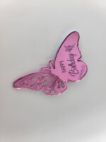 pl.nápis – Happy Birthday – Motýle /ružový-cyklamenový/ sada – Obrázok 2