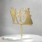 pl.zápich – /Mr & Mrs/LOVE + svadobný pár /zlatý/ 11