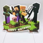 zápich na tortu Happy Birthday – Minecraft 01