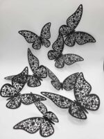 Dekorácia na tortu – motýle čierne 3D/54