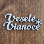 Dekorácia - nápis Veselé Vianoce 01 /natur/10/