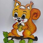 Dekorácia na tortu /magnetka Veverička 01 /17/P