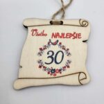 Visačka - Pergamen - Všetko najlepšie 30