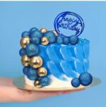 Dekorácia – Guličky/modré+zlaté/ SADA 94 – Obrázok 4