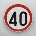 Dopravná značka – 40 prikázaná rýchlosť