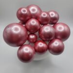 Dekorácia – Ružové guličky 10 /perleťová, tmavá/