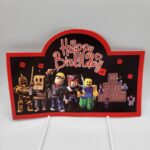 Pap. zápich na tortu Happy Birthday /Roblox 02