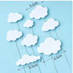 Dekorácia - Obláčiky /penové/8 ks/biela/