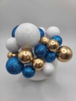 Dekorácia – Guličky/modré trblietave/ SADA 43