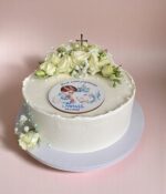 Dekorácia na tortu/magnetka  Prijímanie – chlapček + meno – Obrázok 3