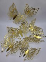Dekorácia na tortu – motýle zlaté 3D/59