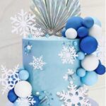 Dekorácia – Guličky/modré + palmový list/ SADA 92