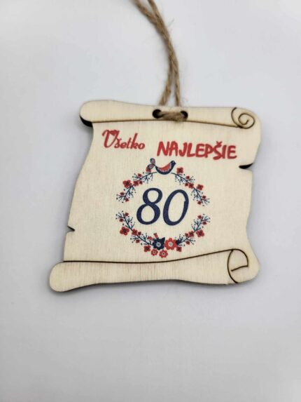 Visačka - Pergamen - Všetko najlepšie 80