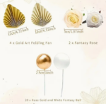 Dekorácia na tortu – Guličky,kvety,palmové listy/ 03 – Obrázok 2