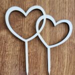 Zápich – 2x srdce/srdiečko 04 /natur 13/