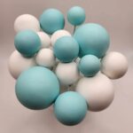 Dekorácia - Guličky/modré + biele/ SADA 62