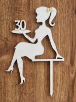 Zápich na tortu -sediaca žena/dievča číslo 30