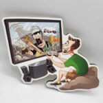 Dekorácia na tortu/magnetka ,,GAMBLER,, 01 /hnedé vlasy/