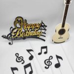 pap. zápich na tortu - Happy Birthday Hudobné nástroje + noty