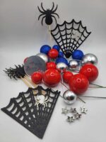 Zápich na tortu – Guličky/modré + červené/ Spiderman sada 93 – Obrázok 2