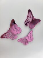 pl.nápis – Happy Birthday – Motýle /ružový-cyklamenový/ sada – Obrázok 3