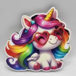 Dekorácia na tortu/magnetka Jednorožec 05