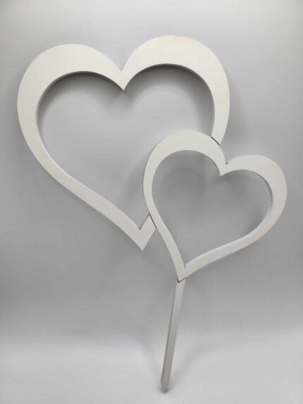 Zápich – 2x srdce/srdiečko 03 /biela/