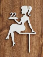 Zápich na tortu - sediaca žena/dievča číslo 22