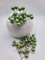 Dekorácia – Zelené mini guličky 07