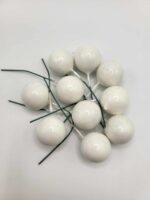Dekorácia – Biele guličky 03 /lesklé/ – Obrázok 2