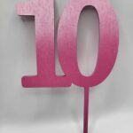 zápich  na tortu číslo 10 /10/old/ružová/