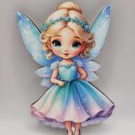 Dekorácia na tortu/magnetka Víla