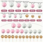 Dekorácia – Guličky/ružové +biele/ SADA 95 – Obrázok 3