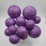 Dekorácia – Fialové guličky 06 /trblietavé/