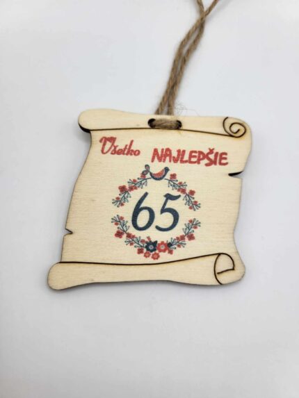 Visačka - Pergamen - Všetko najlepšie 65