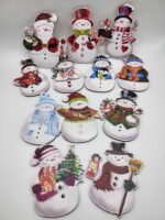 Vianočná ozdoba - Sada snehuliakov