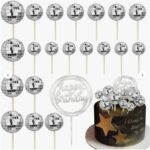 Zápich na tortu - guličky Disko+ pl. zápich HB/strieborné/sada 75