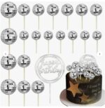 Zápich na tortu - guličky Disko+ pl. zápich HB/strieborné/sada 75