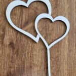 Zápich – 2x srdce/srdiečko 03 /natur/