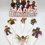Pap. zápich na tortu Happy Birthday/  Roblox 03