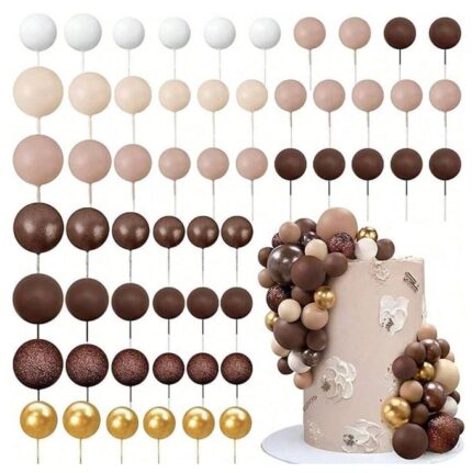 Dekorácia – Guličky/hnedé/ SADA 67